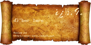 Éber Imre névjegykártya